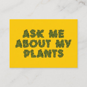 Tarjeta De Visita Pregúntame sobre mis plantas