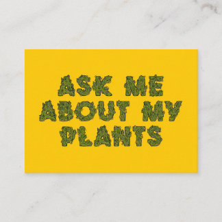 Tarjeta De Visita Pregúntame sobre mis plantas