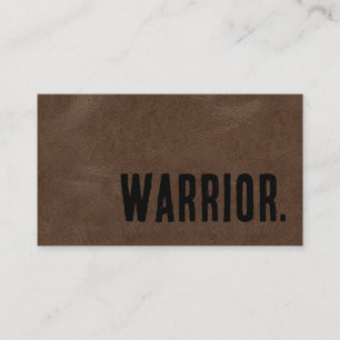 Tarjeta De Visita Premier Marrón Cuero Sintético Artes Marciales 