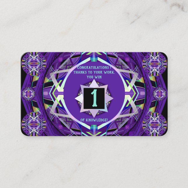 Tarjeta De Visita Premio Purple W3 (Anverso)