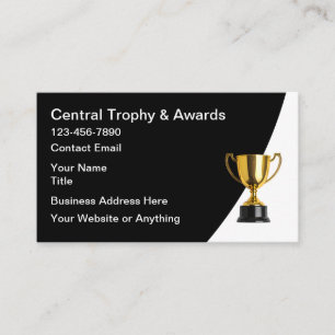 Tarjeta De Visita Premios de Trofeos Modernos Elegantes