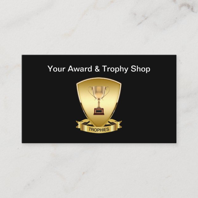 Tarjeta De Visita Premios y trofeos clásicos para tiendas (Anverso)