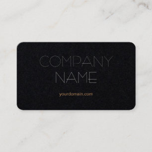 Tarjeta De Visita Premium Black Trendy Stylish Company Name