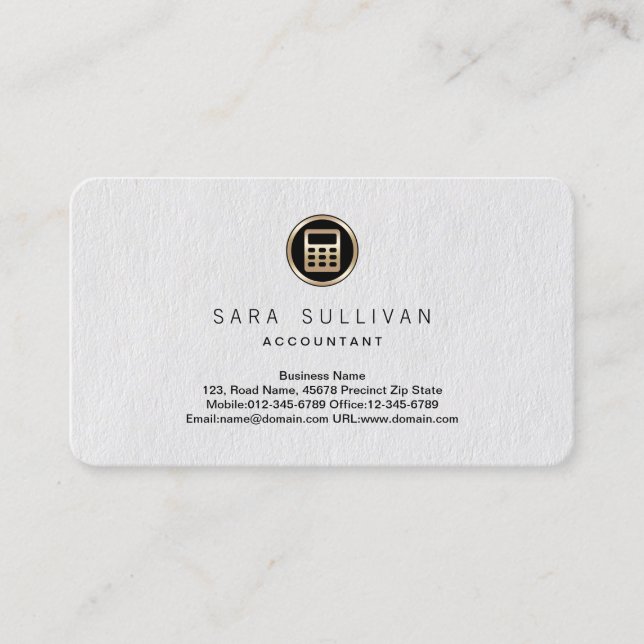 Tarjeta de visita Premium de Calculator Icon (Anverso)