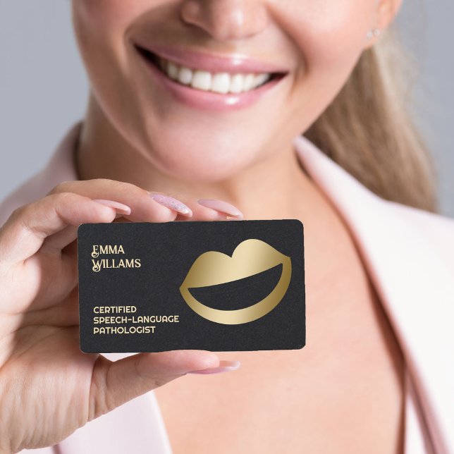 Tarjeta De Visita Premium de terapeuta de voz (Speech Language Therapist Business Card)