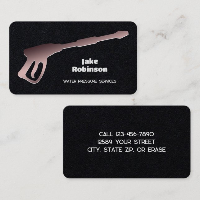 Tarjeta De Visita Premium del lavaparabrisas de presión (Anverso / Reverso)