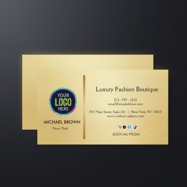 Tarjeta De Visita Premium Gold Business Card Design (Subido por el creador)