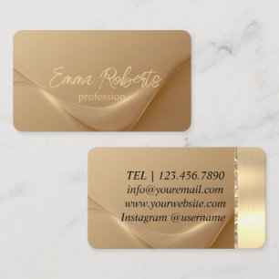 Tarjeta De Visita Premium Golden Lines Luxury