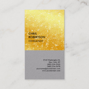 Tarjeta De Visita Premium Gris Moderno Único Minimalista