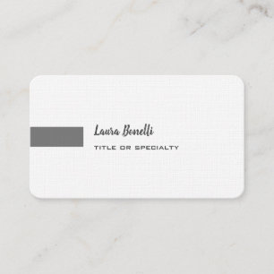Tarjeta De Visita Premium Linen Gray White Profesional Moderno
