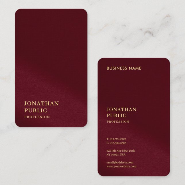 Tarjeta De Visita Premium Linen Ocean Japanese Size Gold Text Luxe (Anverso / Reverso)