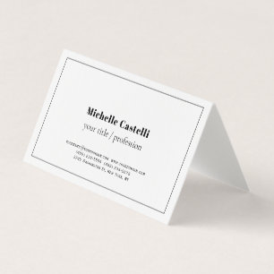 Tarjeta De Visita Premium Linen Profesional Único Clásico Simple