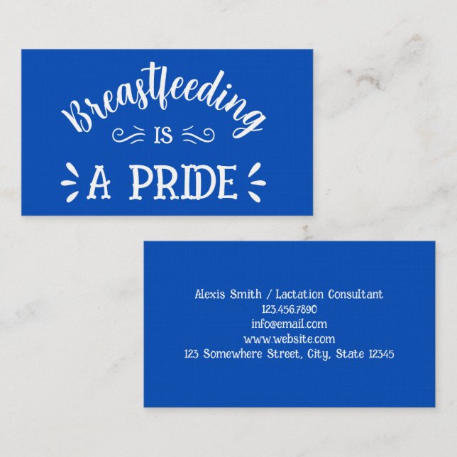Tarjeta de visita Premium para consultor de lactan (Anverso / Reverso)