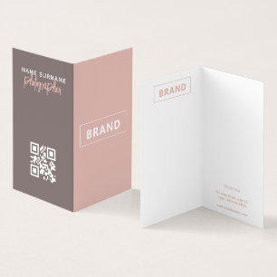 Tarjeta De Visita Premium profesional minimalista con código Qr