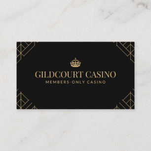 Tarjeta de visita Premium Royal Black & Gold