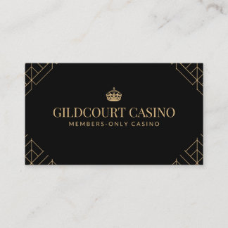 Tarjeta de visita Premium Royal Black & Gold 