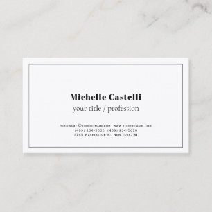 Tarjeta De Visita Premium Silk Profesional Único Clásico Simple