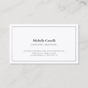 Tarjeta De Visita Premium Silk Profesional Único Clásico Simple