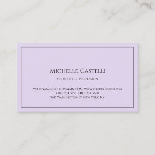 Tarjeta De Visita Premium Silk Profesional Único Clásico Simple