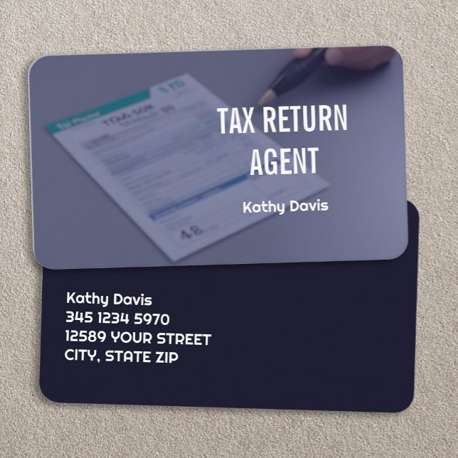 Tarjeta De Visita Preparador de impuestos (Tax Preparer Business Cards)