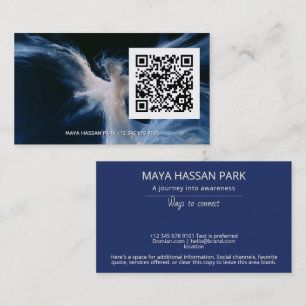 Tarjeta De Visita Presencia Luminosa Código QR del Ángel Alado