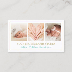 Tarjeta De Visita Presentación del Collage de fotos del marco de col