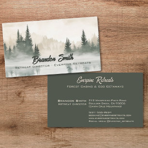 Tarjeta De Visita Presentador de glamour de acuarela de selva rústic