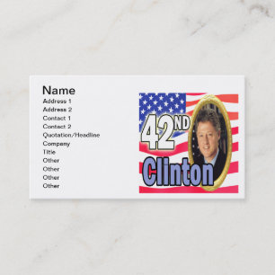 Tarjeta De Visita Presidente Clinton