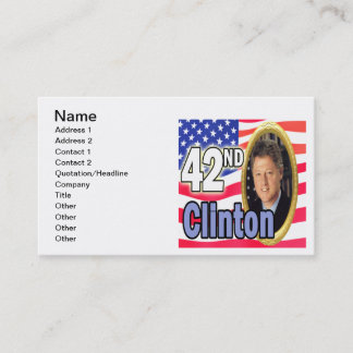 Tarjeta De Visita Presidente Clinton