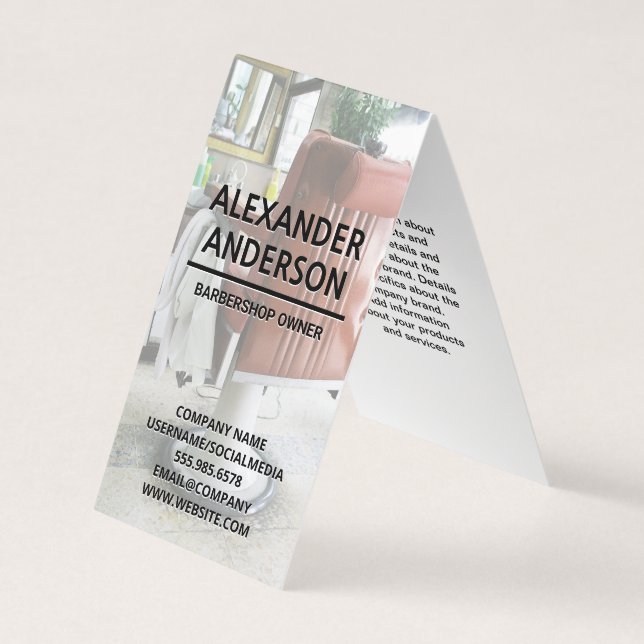 Tarjeta De Visita Presidente de Barbershop (Anverso)