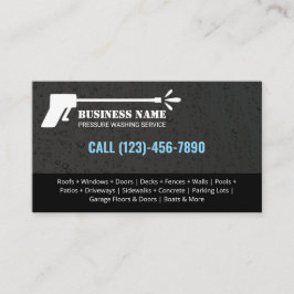 Tarjeta De Visita Presión Lavado Poder Lavado Agua Caídas Azul Negro