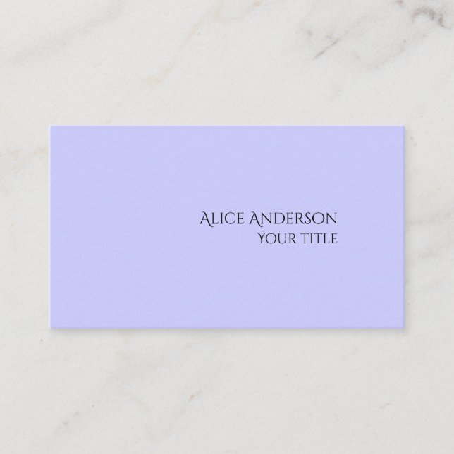 Tarjeta De Visita Presupuesto simple Un color sólido estilo moderno (Anverso)