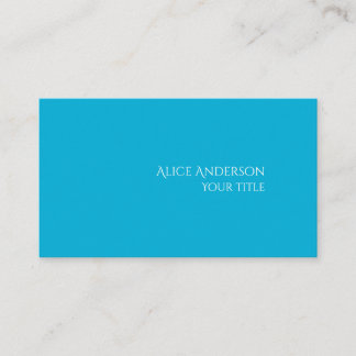 Tarjeta De Visita Presupuesto Simple Un Color Sólido Moderno Azul Cl