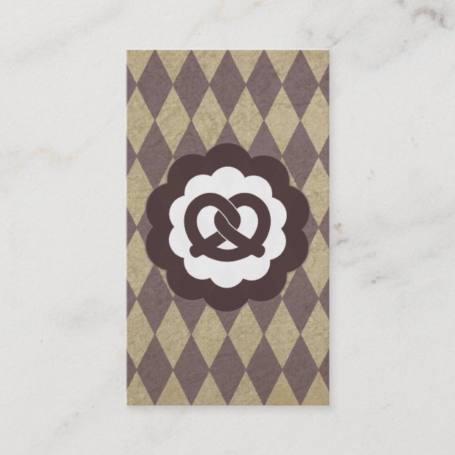 Tarjeta De Visita pretzel vintage (Anverso)