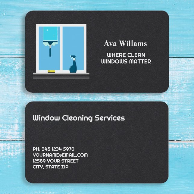 Tarjeta De Visita Prima de limpieza de ventanas (Window Cleaning Cards)