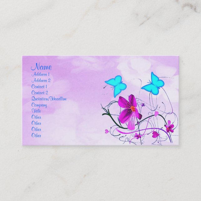 Tarjeta De Visita Primavera (Anverso)