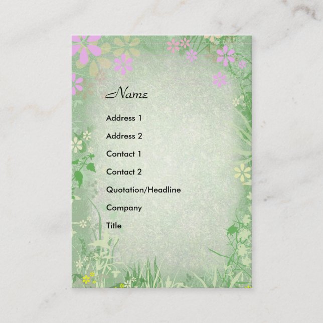 Tarjeta De Visita Primavera (Anverso)