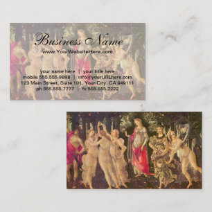 Tarjeta De Visita Primavera de Botticelli, Arte Antiguo del Renacimi