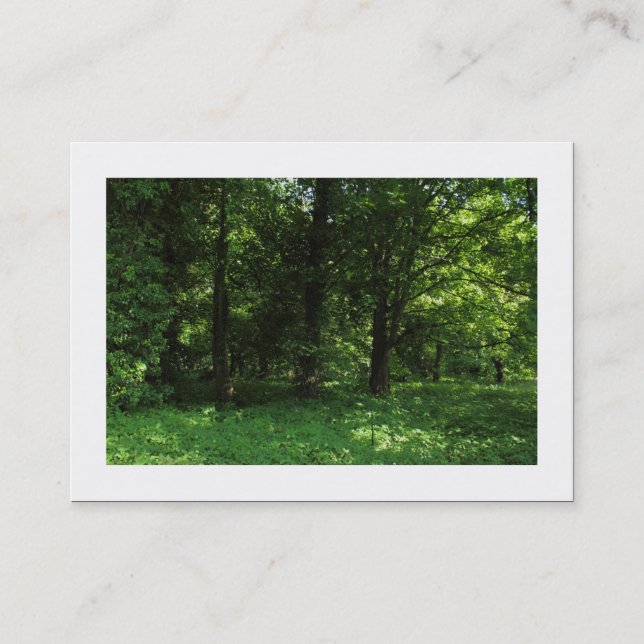 Tarjeta De Visita Primavera en el bosque 02 (Bordeado) (Anverso)