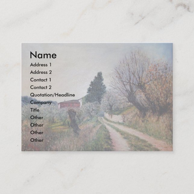 Tarjeta De Visita PRIMAVERA MÁS TEMPRANA EN EL Paisaje VERNALÉS/Tosc (Anverso)