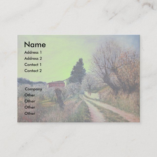 Tarjeta De Visita PRIMAVERA MÁS TEMPRANA EN EL Paisaje VERNALÉS/Tosc (Anverso)