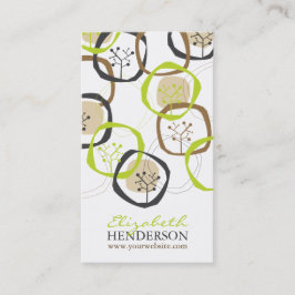 Tarjeta De Visita Primavera Y Verano Árbol Orgánico Anillo Naturalez
