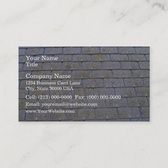 Tarjeta De Visita Primer de las tejas de tejado con los liquenes (Anverso)