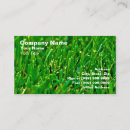 Tarjeta De Visita Primer del césped verde
