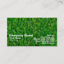 Tarjeta De Visita Primer del césped verde