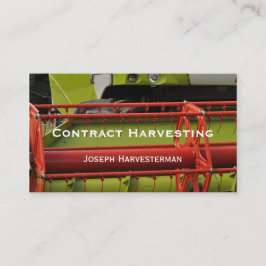 Tarjeta De Visita Primer rojo y verde de la máquina segadora