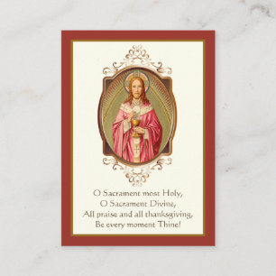 Tarjeta De Visita Primera Comunión Jesús Oración Santa