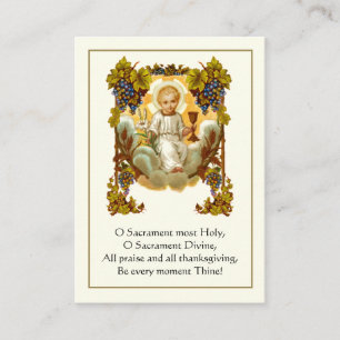 Tarjeta De Visita Primera Comunión Oración Anima Christi
