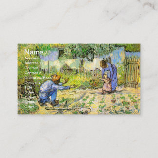 Tarjeta De Visita Primeros pasos (después de Millet) Van Gogh Bella