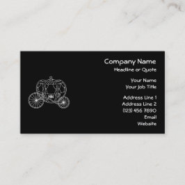 Tarjeta De Visita Princesa Carriage, blanco en negro